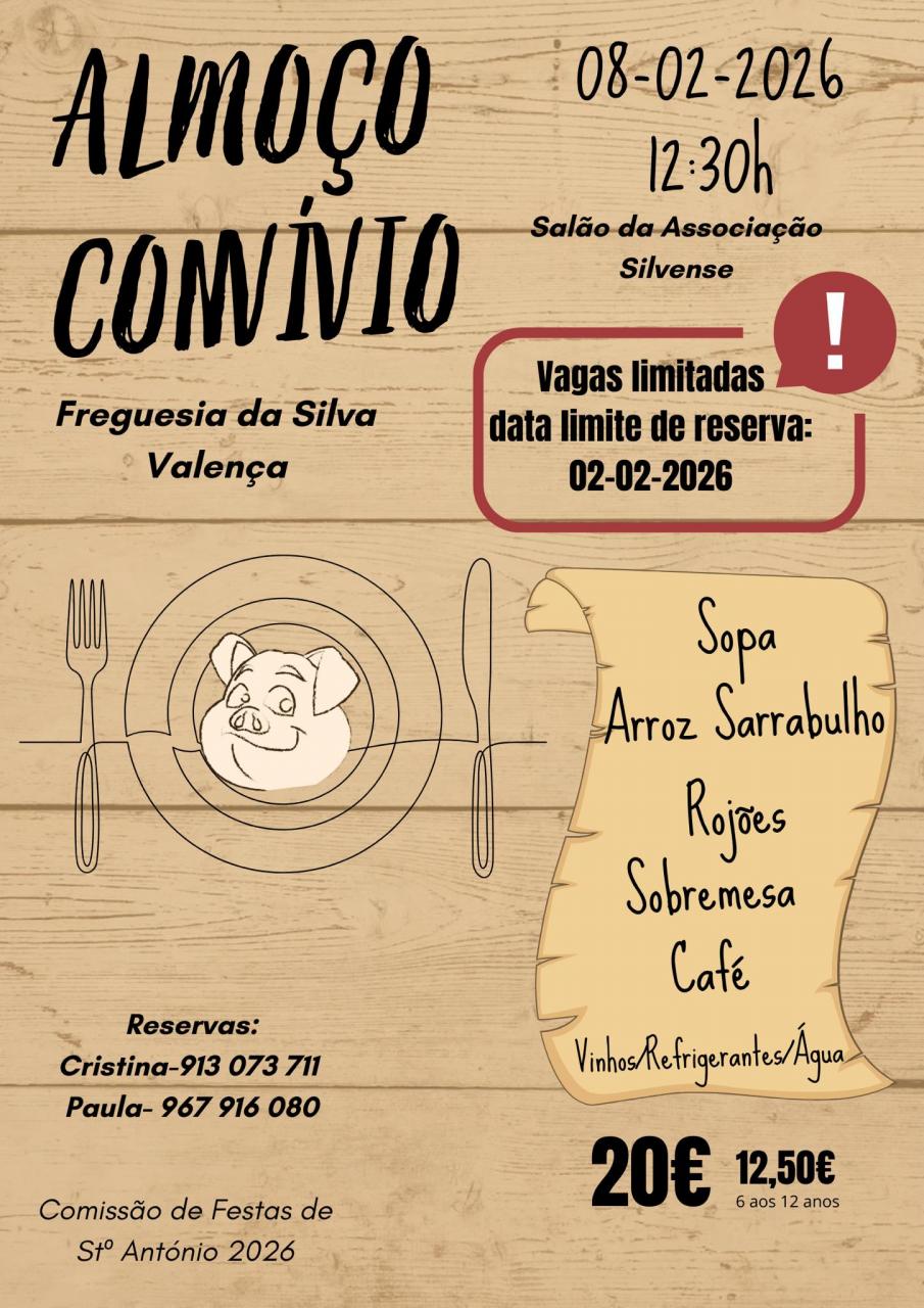 Almo&ccedil;o Conv&iacute;vio - Comiss&atilde;o de Festas Santo Ant&oacute;nio